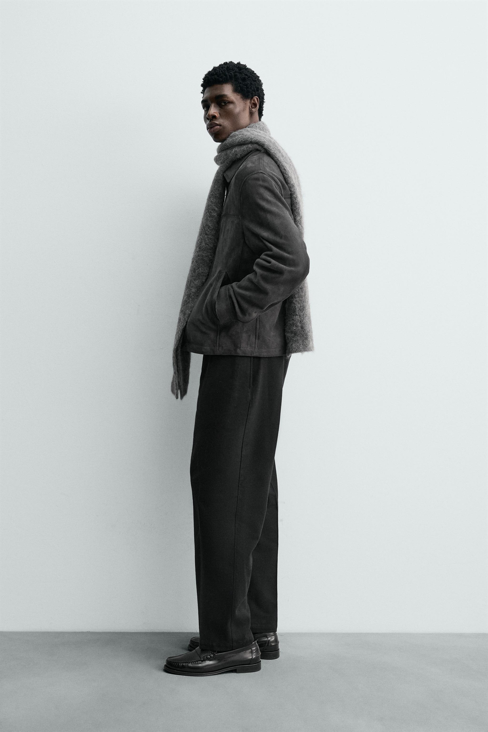 REGULAR FIT SUEDE LEATHER JACKET